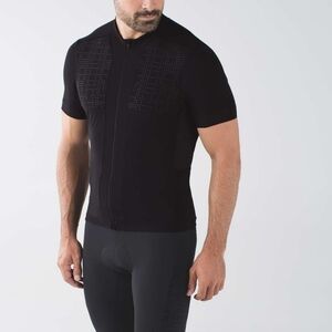 Lululemon Sea To Sky cycling Jersey Black Size Large